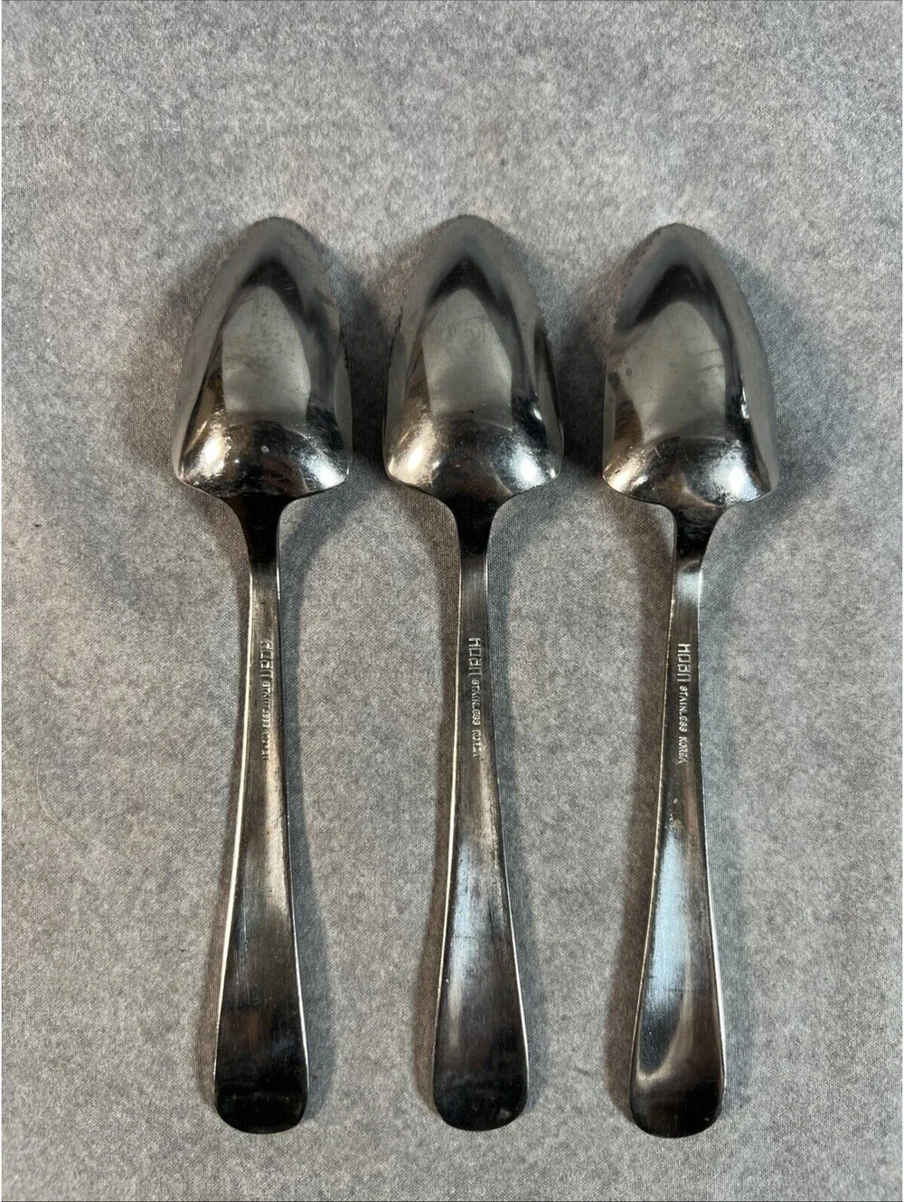 Set of 3 HOAN Stainless Citrus Fruit Grapefruit Orange Spoons Korea Flatware